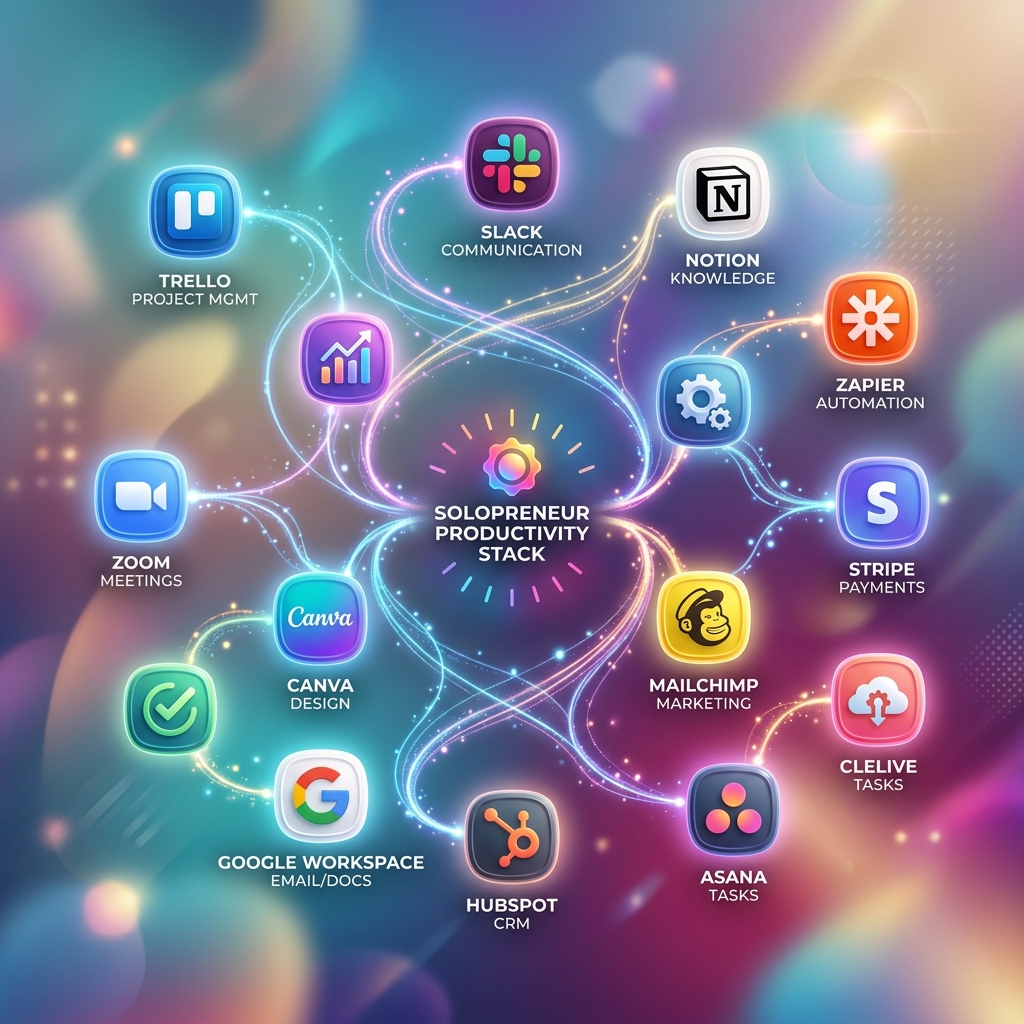 Le stack SaaS parfait pour solopreneur en 2026 (< 100€/mois)